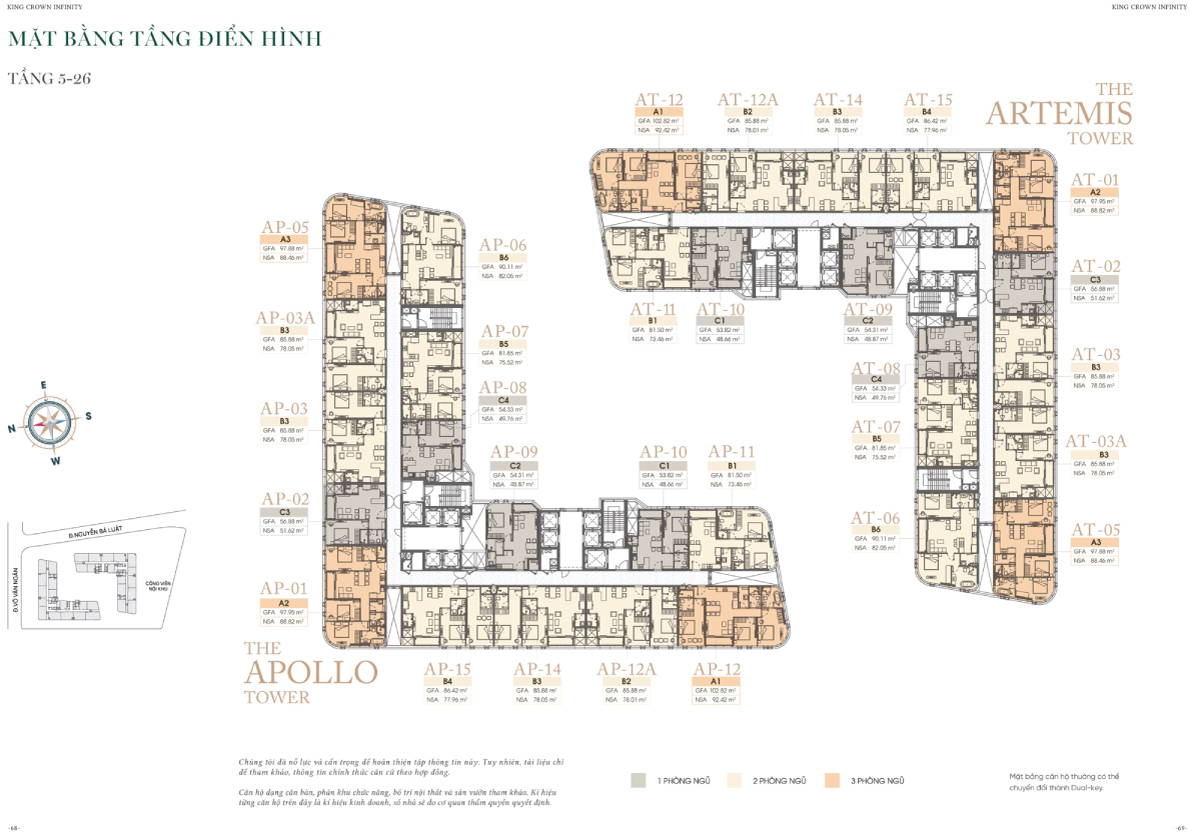 Quy hoạch mặt bằng tổng thể dự án căn hộ The Westique Residences Bình Tân
